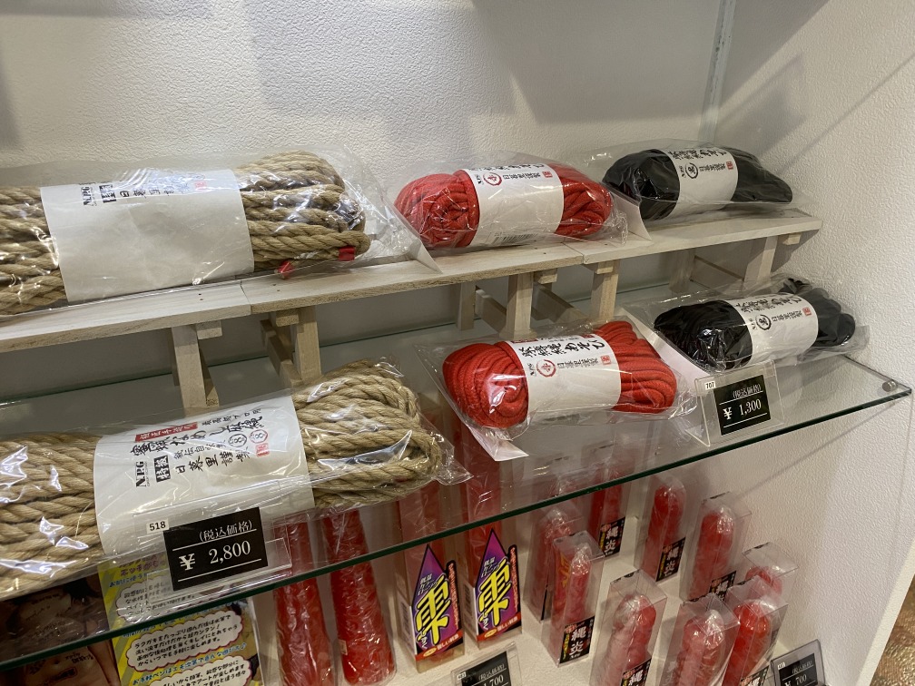 SM用縄（麻・赤・黒）、SM用低温ローソク
